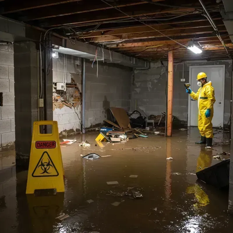 Flooded Basement Electrical Hazard in Virginia Gardens, FL Property